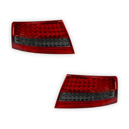 Audi A6 4F (2004 - 2007) Smoked Red Full LED Tail Lights LH + RH