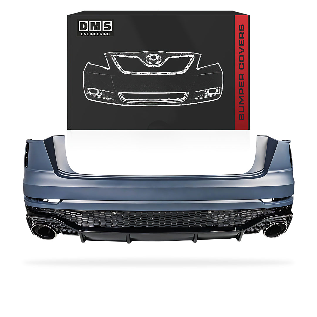 Audi Q8 F1 (2018 - 2023) RSQ8 Style Rear Bumper Cover Kit with Diffuser & Exhaust Tips