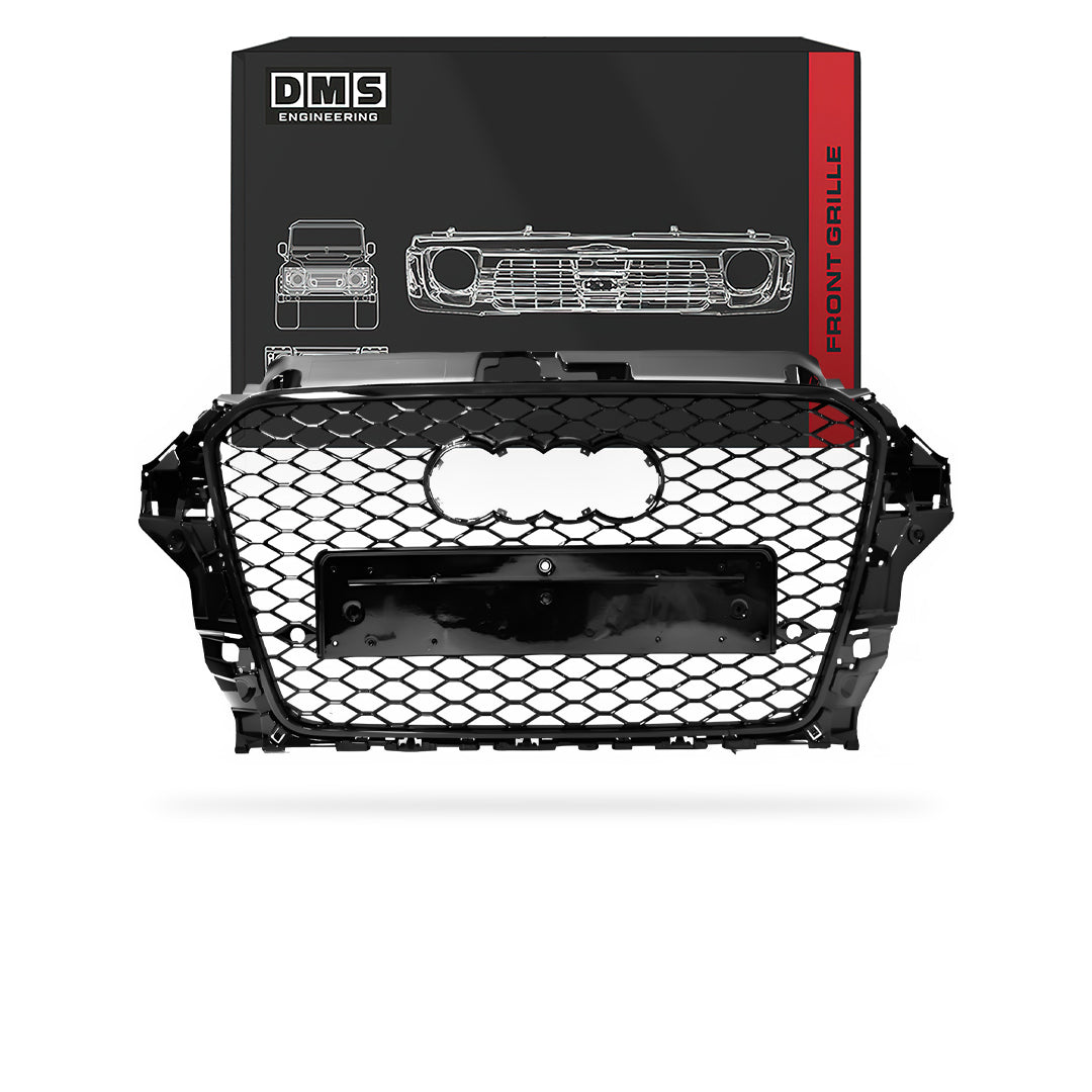 Audi S3 8V (2013 - 2016) Gloss Black RS3 Style Front Bumper Bar Grille