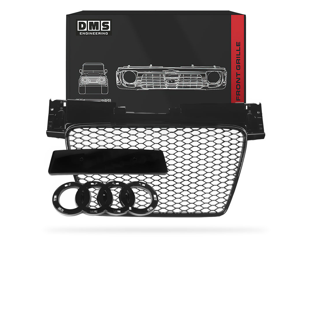 Audi TT 8J (2006 - 2014) Gloss Black Honeycomb RS-TT Style Front Bumper Bar Grille