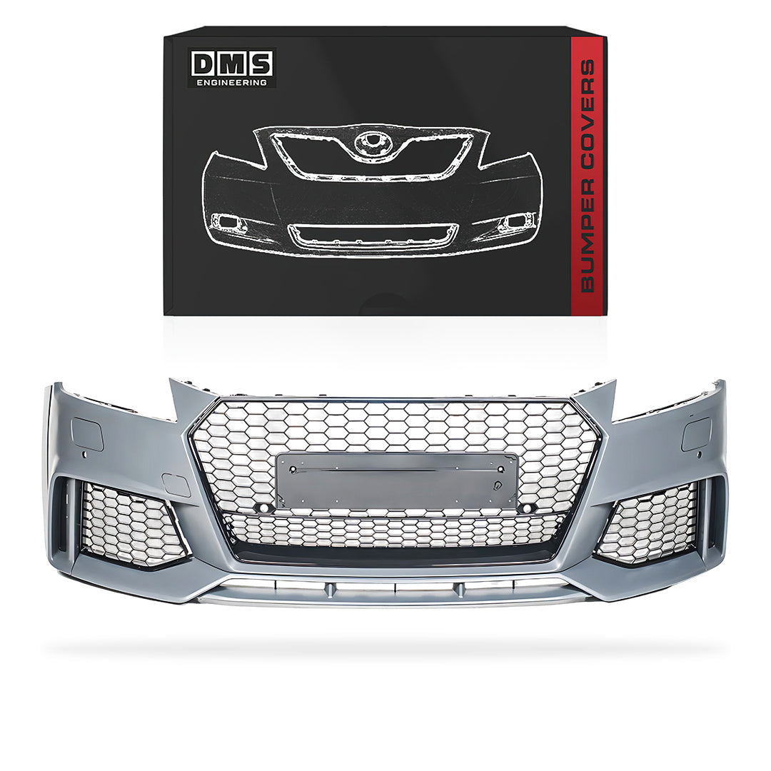 Audi TT 8S / FV (2015 - 2022) RS-TT Style Front Bumper Cover Kit & Gloss Black Honeycomb Grill