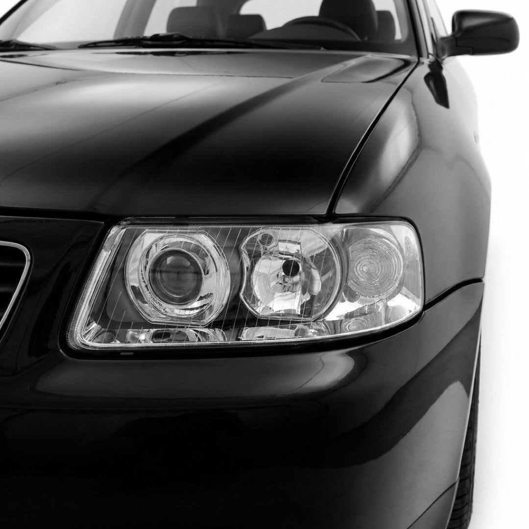 Audi A3 8L (2000 - 2003) Black / Chrome Non-Xenon OEM Style Headlights LH + RH