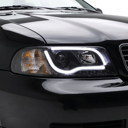 Audi A4 B5 (1995 - 1998) Black Day Time LED DRL Projector Headlights LH + RH