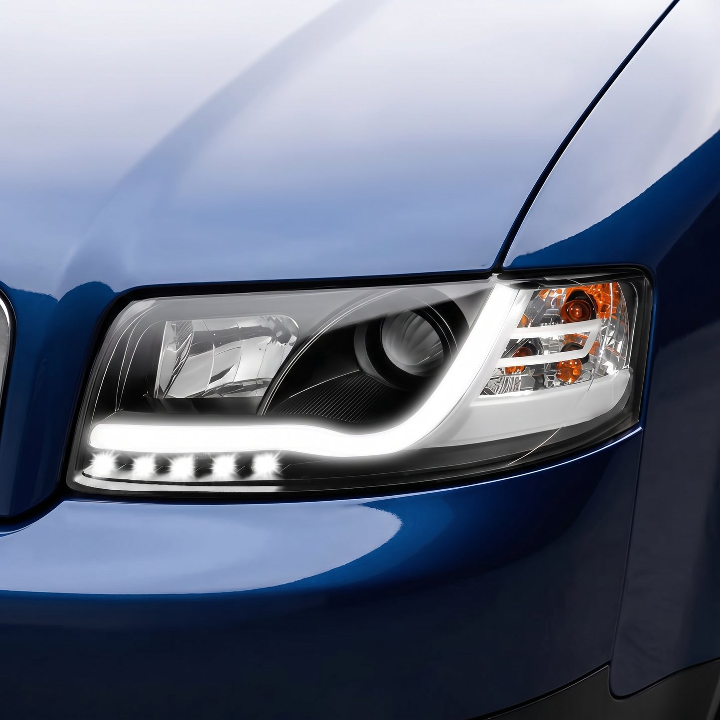 Audi A4 B6 (2000 - 2005) 3D LED DRL Projector Headlights LH + RH