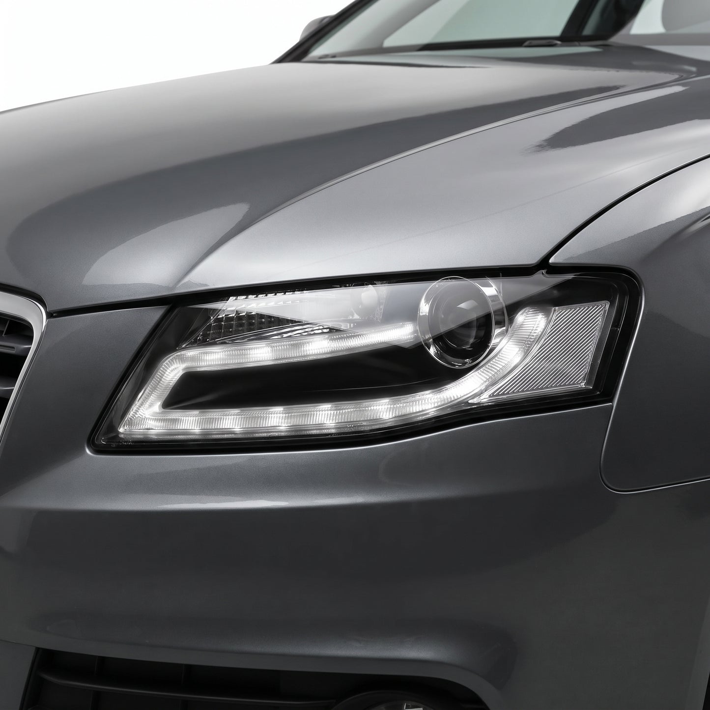 Audi A4 B8 Pre-Facelift (2009 - 2012) LED DRL Dual Beam Projector Halogen Headlights LH + RH