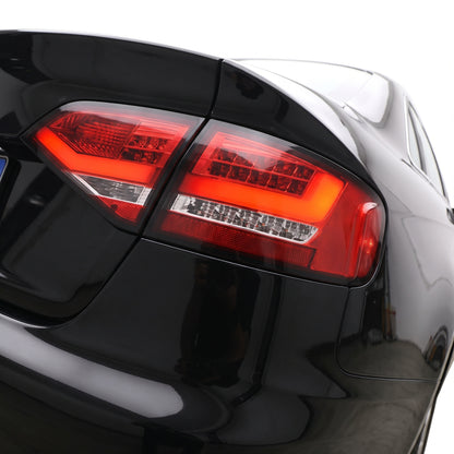 Audi A4 B8 (2008 - 2012) For model with stock LED tail lights only 3D LED Stripe Tail Lights LH + RH installed close-up