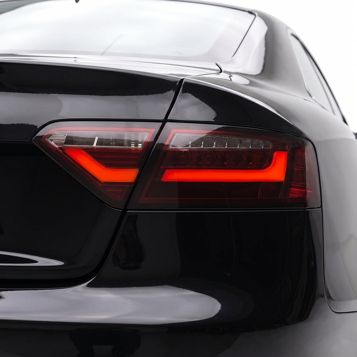 Audi A5 8T (2009 - 2012) 3D LED Stripe Tail Lights LH + RH installed close-up