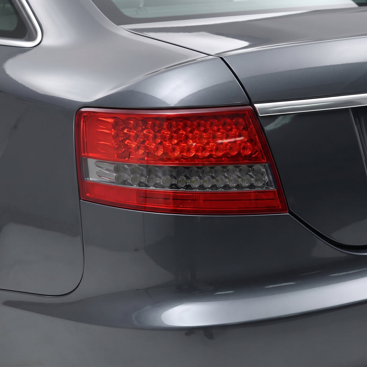 Audi A6 4F (2004 - 2007) Smoked Red Full LED Tail Lights LH + RH installed