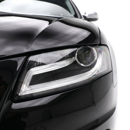 Audi S4 B8 (2009 - 2012) HID Model LED DRL Dual Beam Projector Headlights LH + RH installed close-up