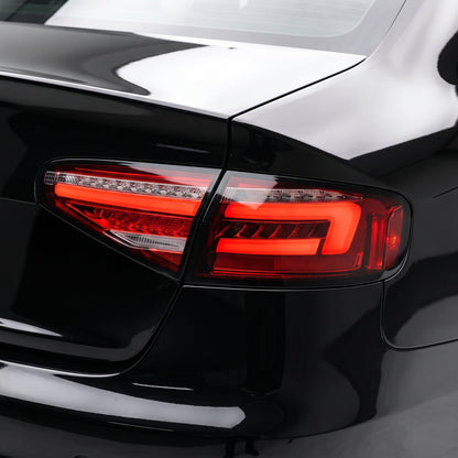 Audi S4 B8 (2012 - 2015) "Fits stock LED only" Clear Red Sequential 3D LED Stripe Tail Lights LH + RH