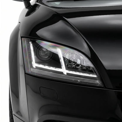 Audi TT 8J (2006 - 2014) Xenon Model Black 3D DRL LED Projector Headlights LH + RH