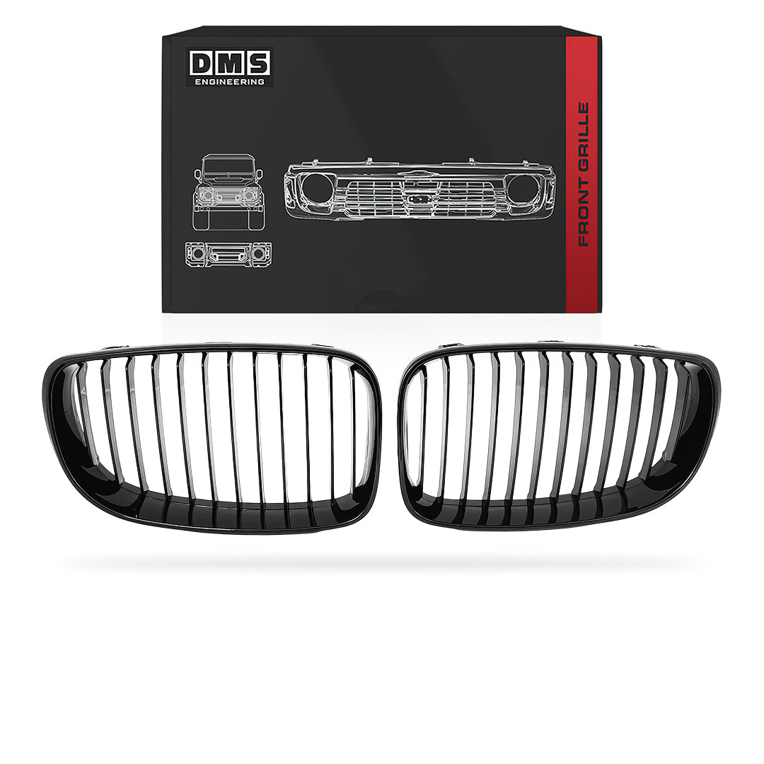 BMW 1 Series E81 / E82 / E87 / E88 (2008 - 2013) Gloss Black 1M style Front Kidney Grille