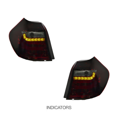 BMW 1 Series E81 / E87 (2004 - 2006) 3D LED Tail Lights LH + RH