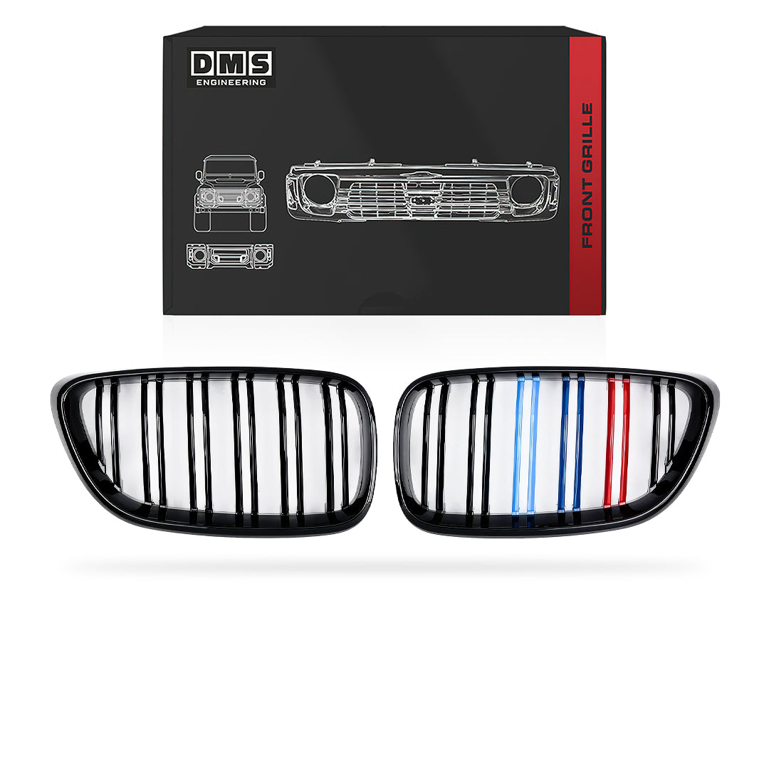 BMW 2 Series F22 / F23 / M2 F87 (2014 - 2021) Gloss Black M2 Style Front Bumper Bar Kidney Grille