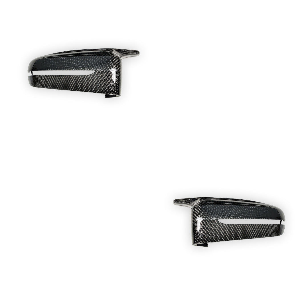 BMW 2 Series G42 (2021 - 2024) M Style Carbon Fiber Replacement Mirror Cover Caps LH + RH