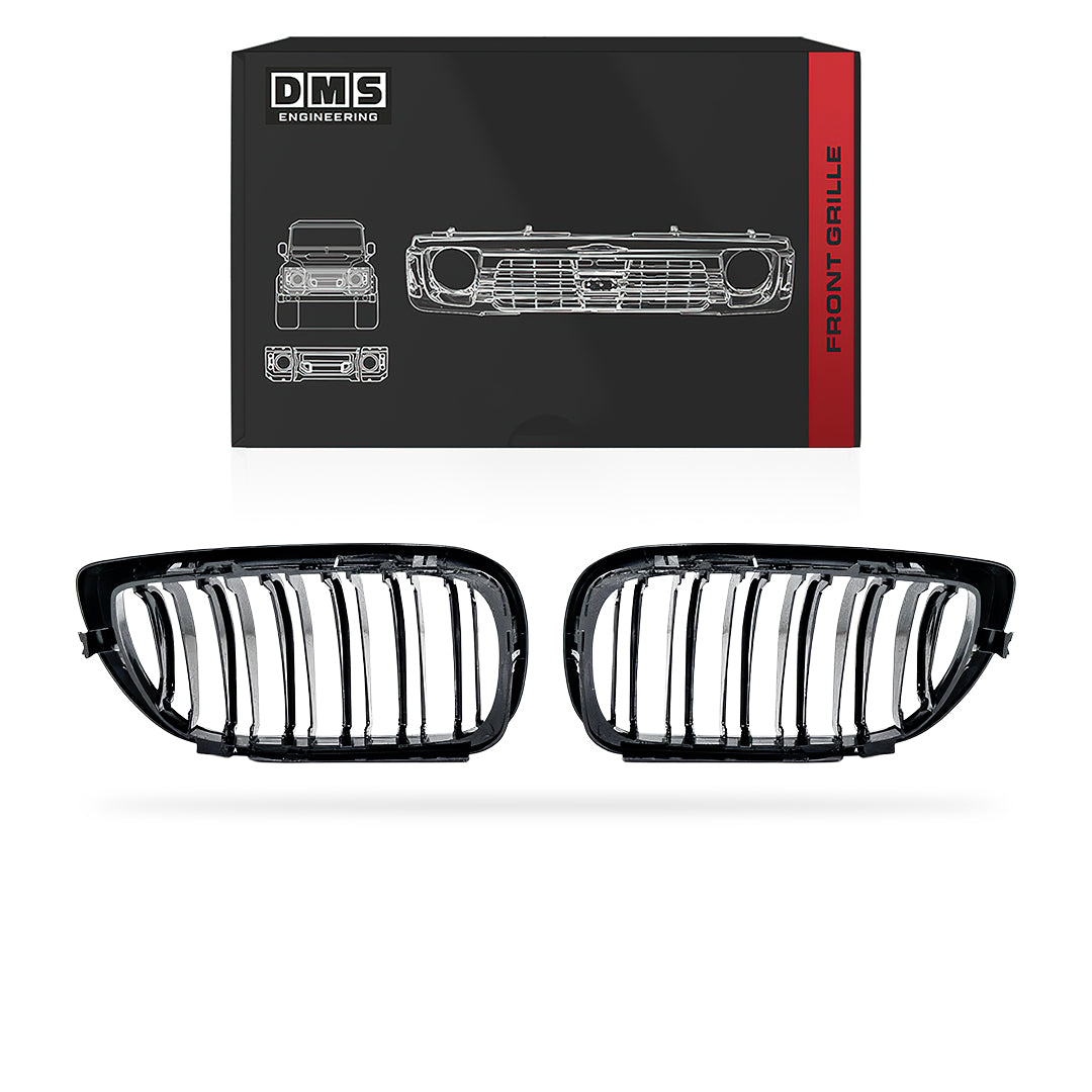 BMW 3-Series E46 (2002 - 2004) Gloss Black M4 style Front Kidney Grille