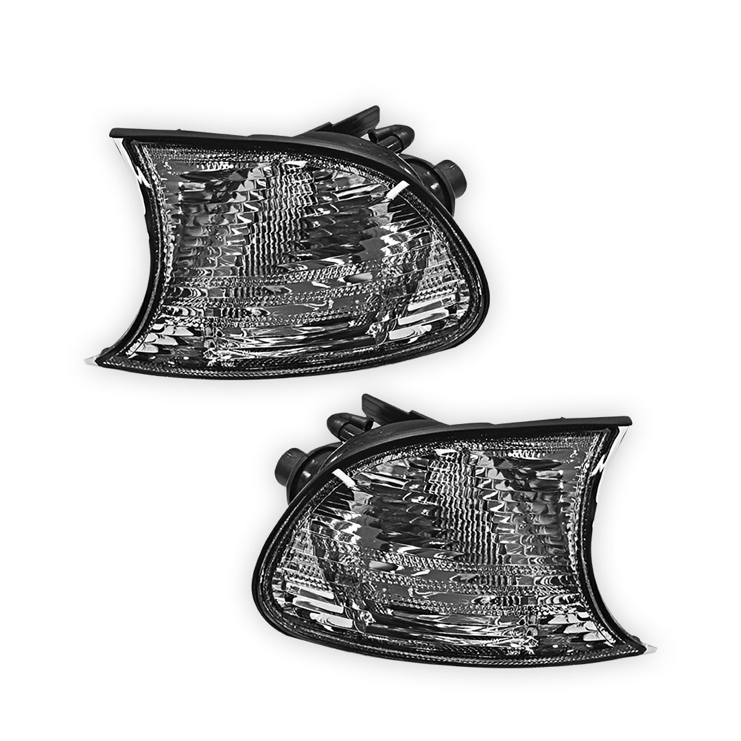 BMW 3 Series E46 (1999 - 2002) Smoked Front Corner Turn Signal Indicator Lights LH + RH