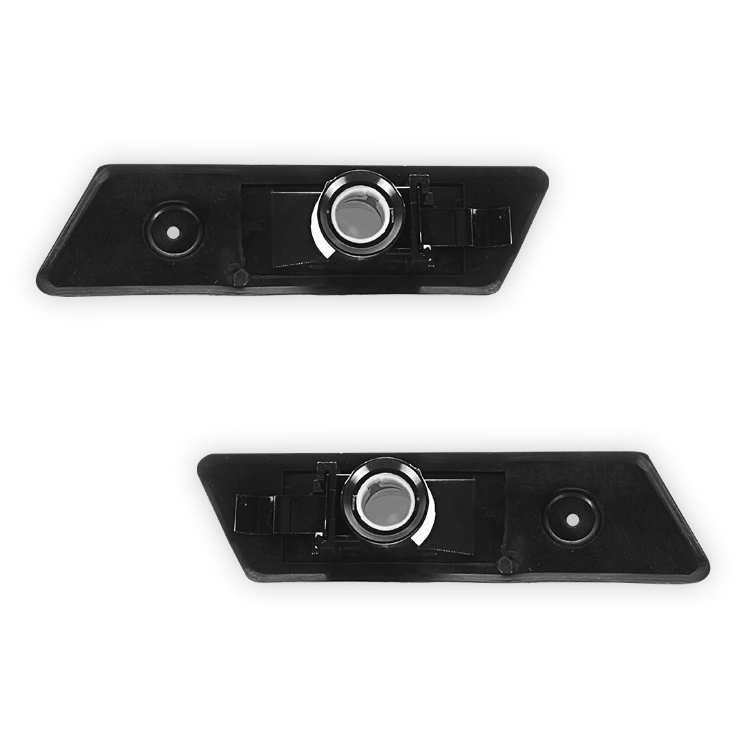 BMW 3 Series E36 (1991 - 1996) Black / Chrome Clear Side Fender Turn Signal Indicator Lights LH + RH