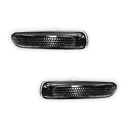 BMW 3 Series E46 (1998 - 2002) Smoke Side Fender Guard Turn Signal Indicator Lights LH + RH
