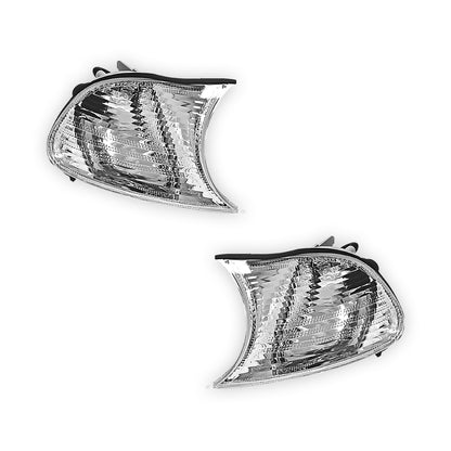 BMW 3 Series E46 (1999 - 2000) Crystal Front Corner Turn Signal Indicator Lights LH + RH