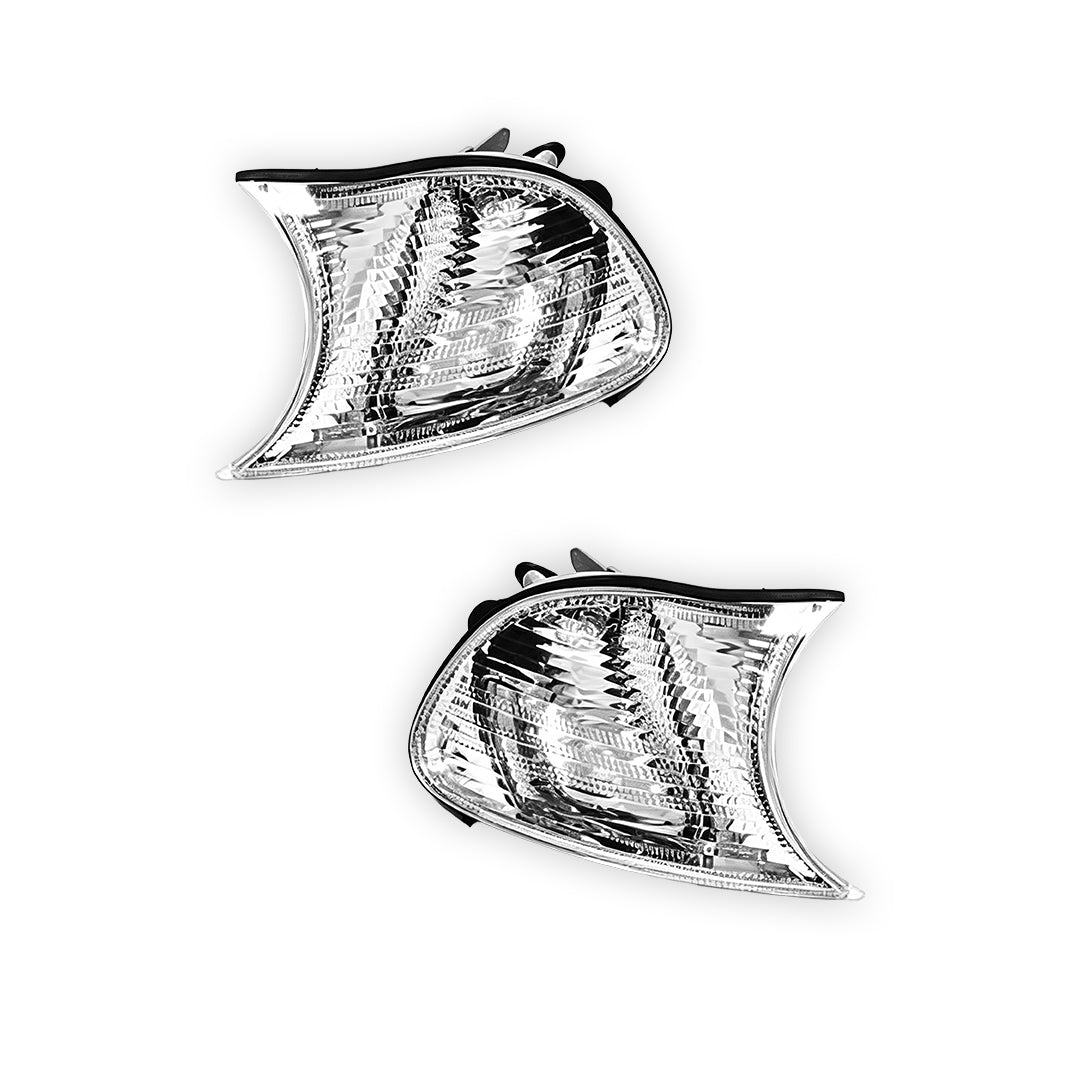BMW 3 Series E46 (1999 - 2000) Crystal Front Corner Turn Signal Indicator Lights LH + RH