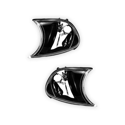 BMW 3 Series E46 (1999 - 2001) Black Corner Turn Signal Indicator Lights LH + RH
