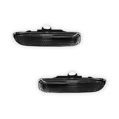 BMW 3 Series E46 (1999 - 2005) Smoked Side Fender Guard Turn Signal Indicator Lights LH + RH