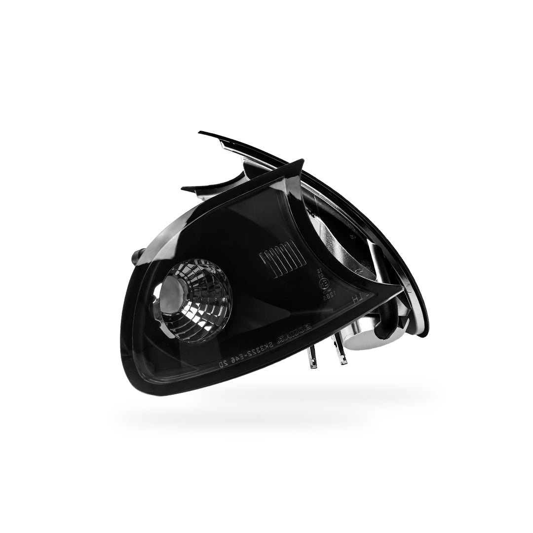 BMW 3 Series E46 (2001 - 2002) Clear / Black Corner Turn Signal Indicator Lights LH + RH
