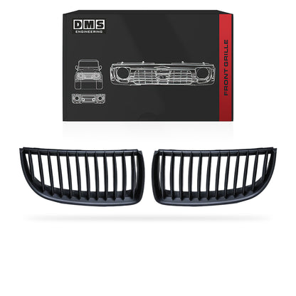 BMW 3 Series E90 / E91 (2005 - 2008) Gloss Black / Matte Black / Chrome Silver M3 Style Grille