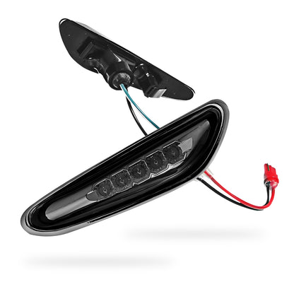 BMW 3 Series E90 / E91 / E92 / E93 (2005 - 2013) Smoked LED Side Indicator Turn Signal Lights LH + RH