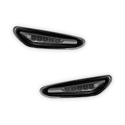 BMW 3 Series E90 / E91 / E92 / E93 (2005 - 2013) Smoked LED Side Indicator Turn Signal Lights LH + RH