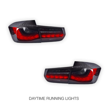 BMW 3 Series F30 / F35 / F80 (2012 - 2018) Smoked Animation DRL Sequential Tail Lights LH + RH