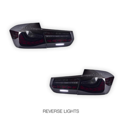 BMW 3 Series F30 / F35 / F80 (2012 - 2018) Smoked Animation DRL Sequential Tail Lights LH + RH