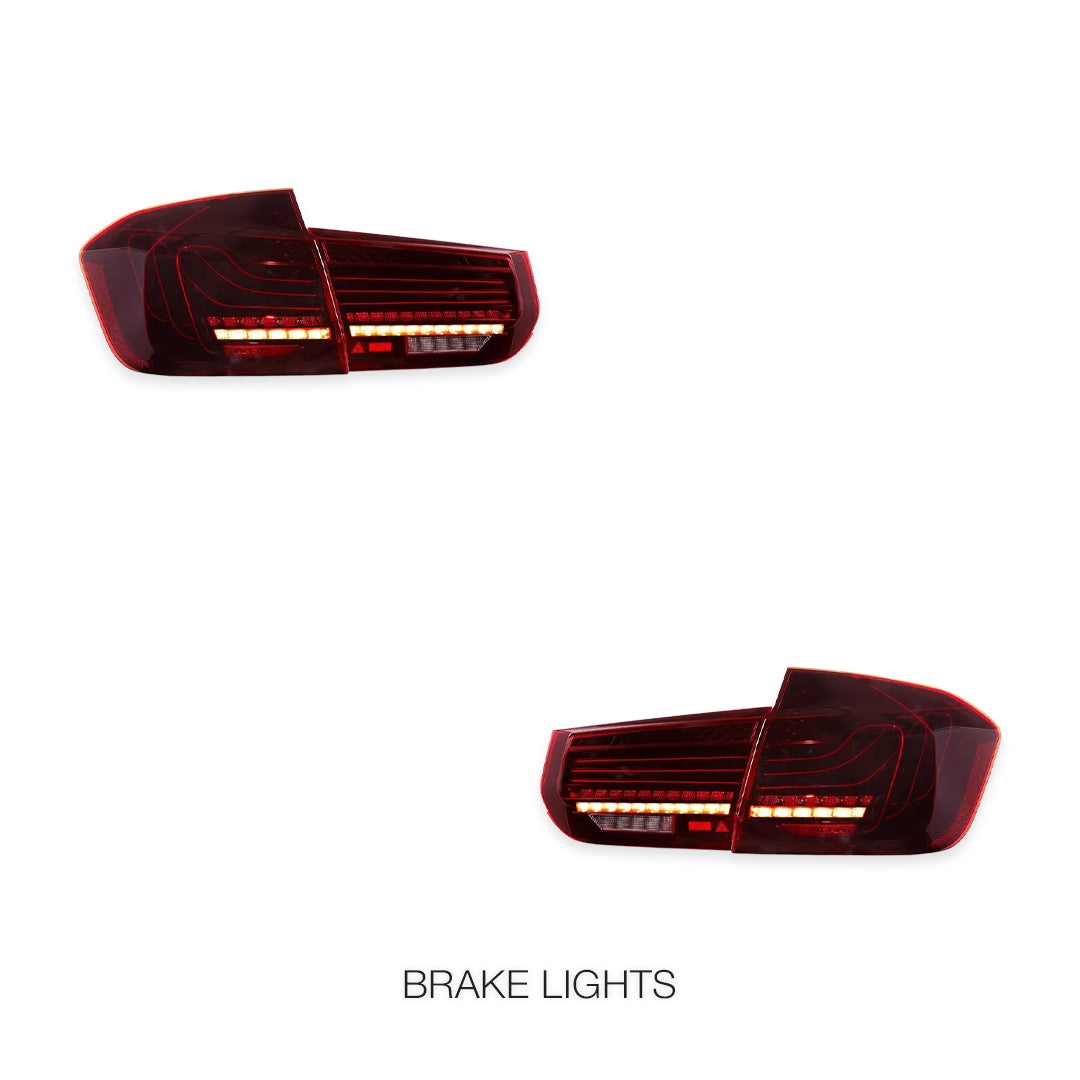 BMW 3 Series F30 / F80 (2012 - 2018) CSL Laser Style Sequential Smoked Full LED Tail Lights LH + RH