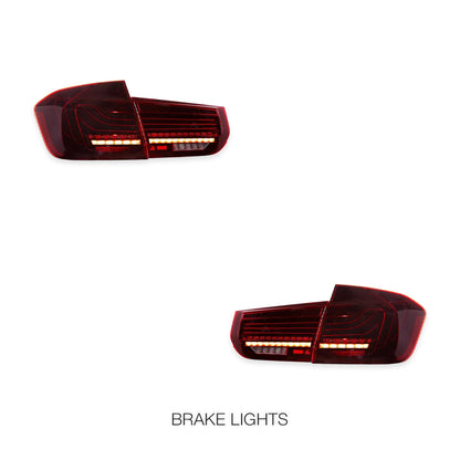 BMW 3 Series F30 / F80 (2012 - 2018) CSL Laser Style Sequential Smoked Full LED Tail Lights LH + RH