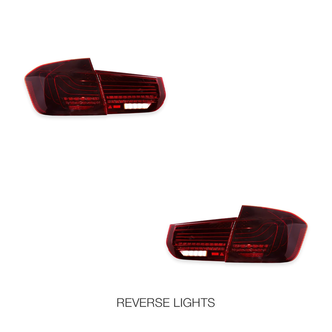 BMW 3 Series F30 / F80 (2012 - 2018) CSL Laser Style Sequential Smoked Full LED Tail Lights LH + RH