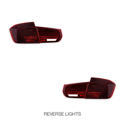 BMW 3 Series F30 / F80 (2012 - 2018) CSL Laser Style Sequential Smoked Full LED Tail Lights LH + RH