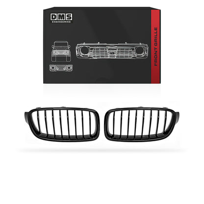 BMW 3 Series F30 / F31 (2012 - 2018) Gloss Black / Matt Black M Sport Style Front Bumper Bar Kidney Grille