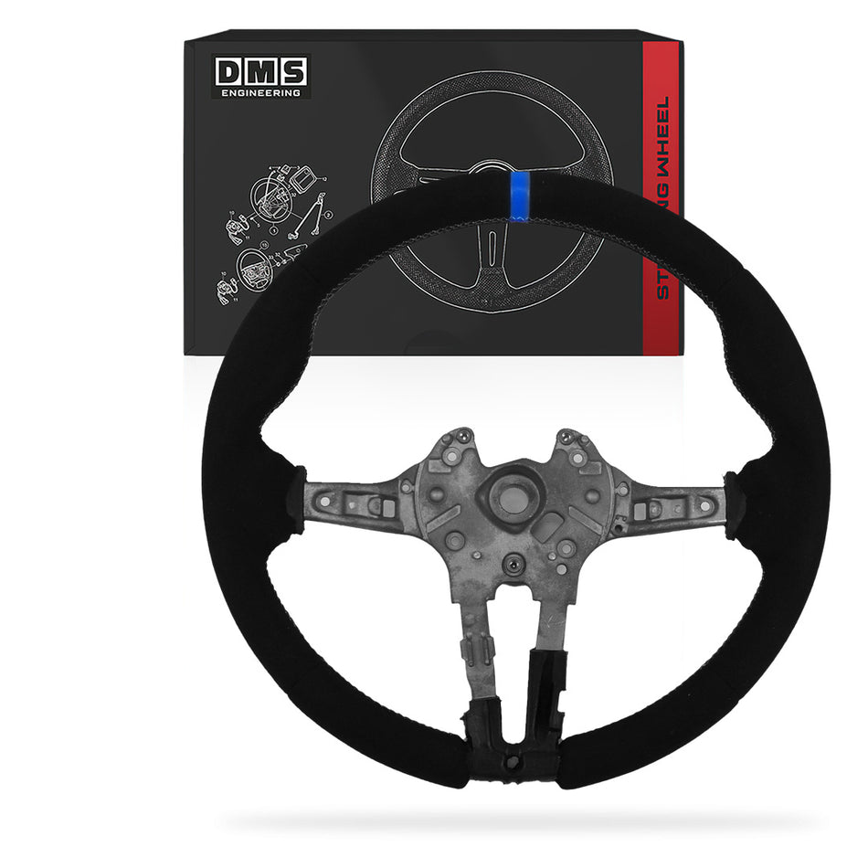 BMW 3 Series F80 (2014 - 2019) Black with Red / Blue Stitching Steering Wheel