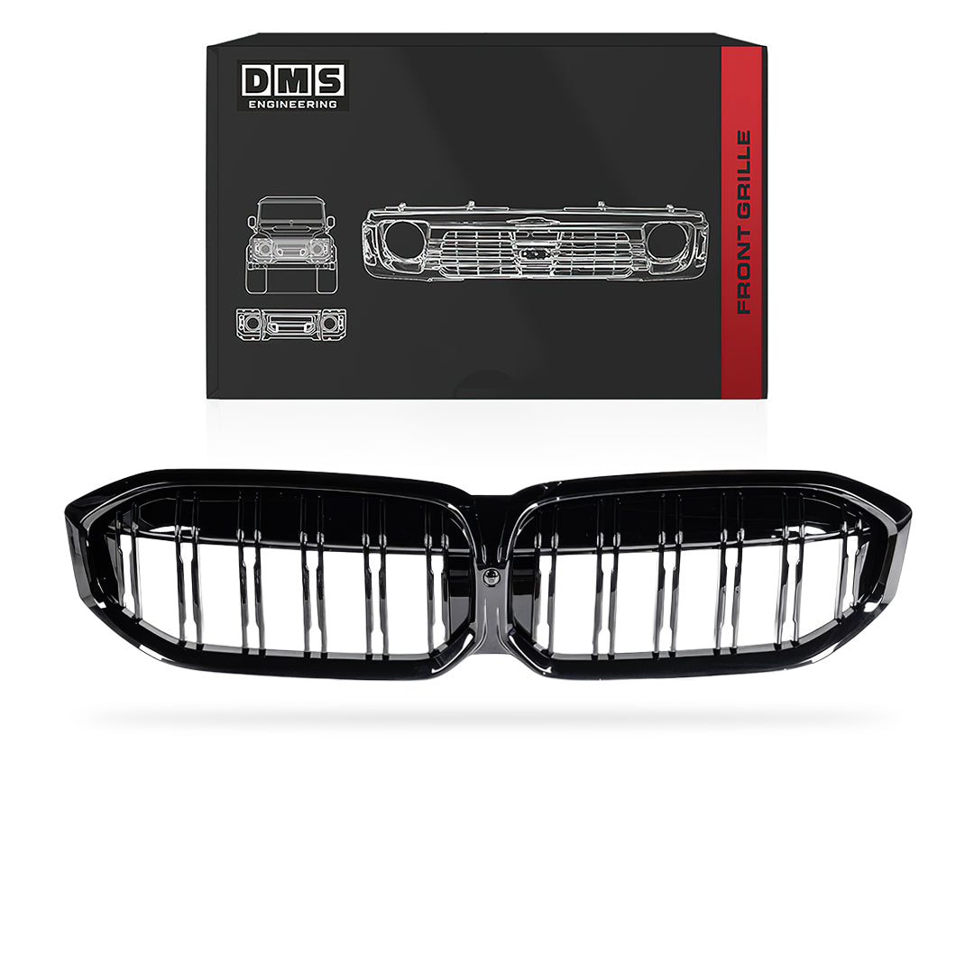 BMW 3 Series G20 (2022 - 2026) Gloss Black M3 Style Front Bumper Bar Grille