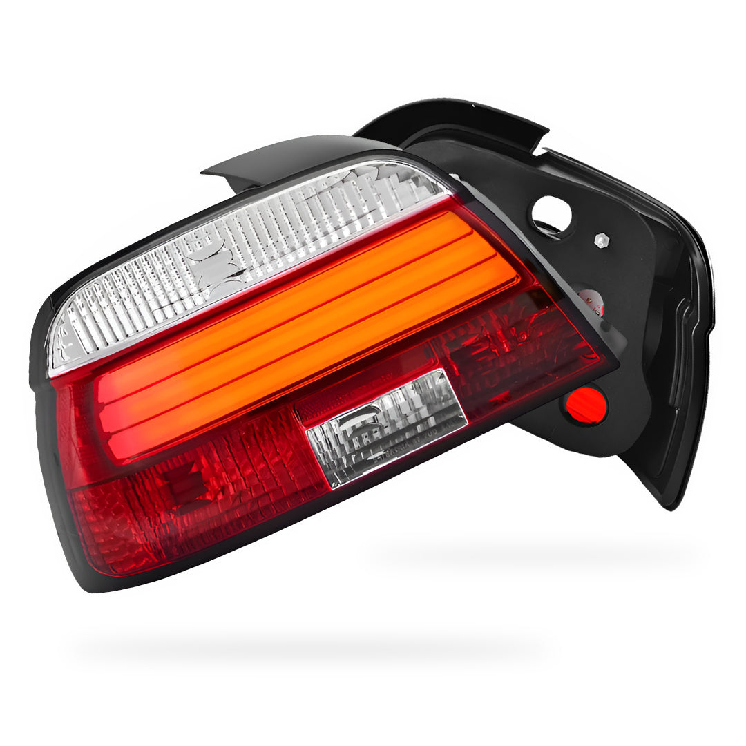 BMW 5 Series E39 (1995 - 2000) Smoked Red with 3D LED Stripe Bar Tail Lights LH + RH