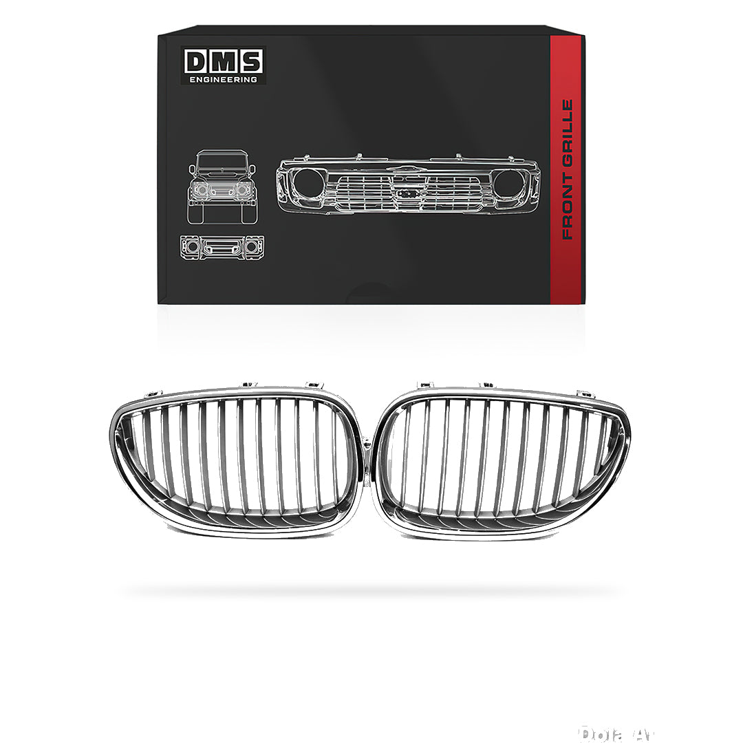 BMW 5 Series E60 / E61 (2003 - 2009) Chrome Silver M5 Style Grille