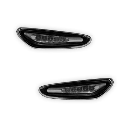 BMW 5 Series E60 / E61 (2003 - 2010) Smoked LED Side Turn Signal Indicator Lights LH + RH