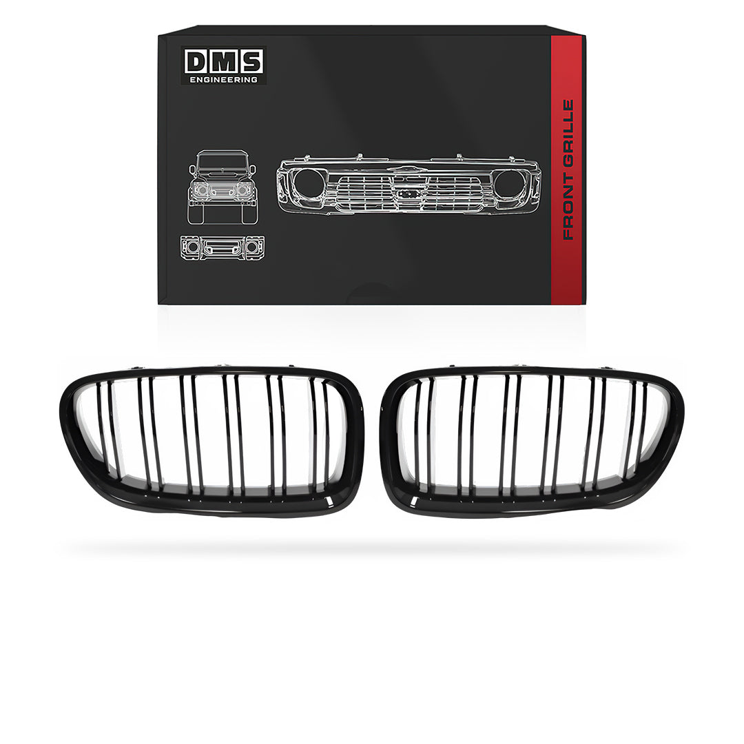 BMW 5 Series F10 / F11 (2010 - 2016) Gloss Black Front Bumper Bar Kidney Grille