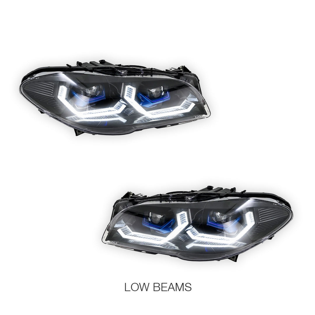BMW 5 Series F10 (2010 - 2017) LED Projector Sequential Indicator Headlights LH + RH