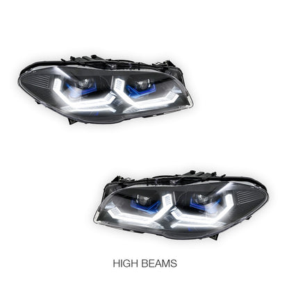 BMW 5 Series F10 (2010 - 2017) LED Projector Sequential Indicator Headlights LH + RH
