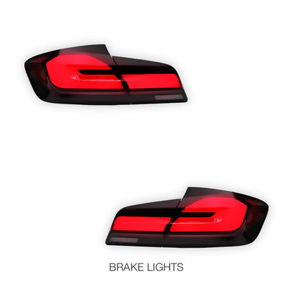 BMW 5 Series F10 (2011 - 2017) Smoked Animation DRL Tail Lights LH + RH