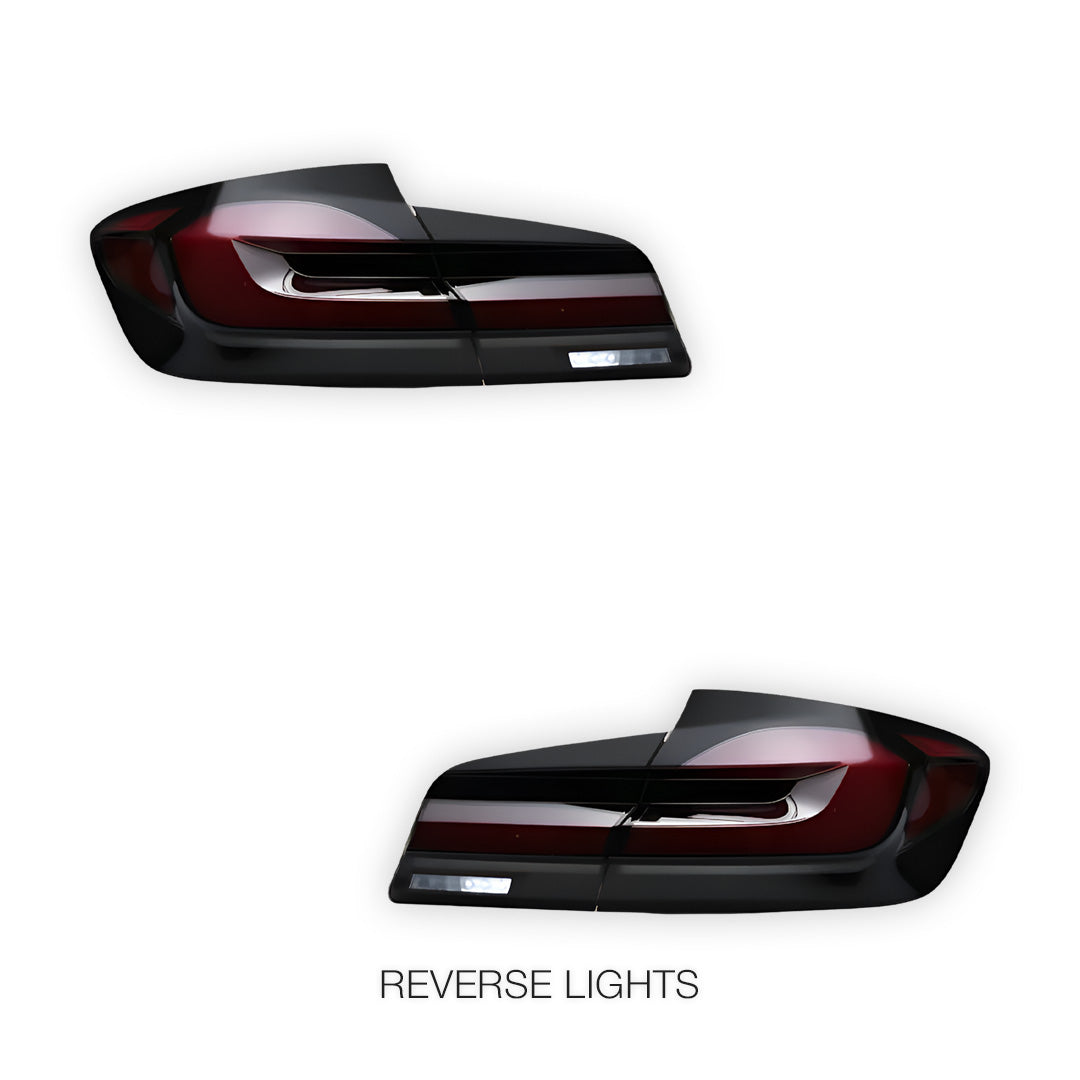 BMW 5 Series F10 (2011 - 2017) Smoked Animation DRL Tail Lights LH + RH