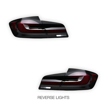 BMW 5 Series F10 (2011 - 2017) Smoked Animation DRL Tail Lights LH + RH