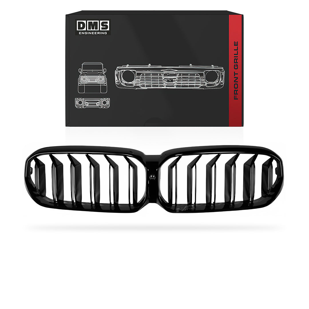 BMW 5 Series G30 / G31 (2020 - 2023) Gloss Black M5 Style Front Bumper Bar Kidney Grille